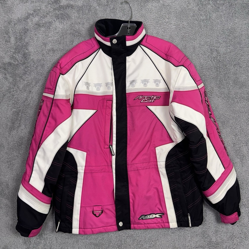 Arctic Cat Jacket Womens L Snowmobile Coat Thinsulate Quilted Racegirl A-tex